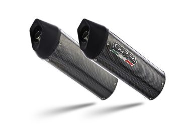 Pot echappement compatible avec Bmw R 1200 S 2006-2008, Furore Poppy, Paire de pot d'échappement homologuées, livrées avec db killer amovible et raccords spécifiques 