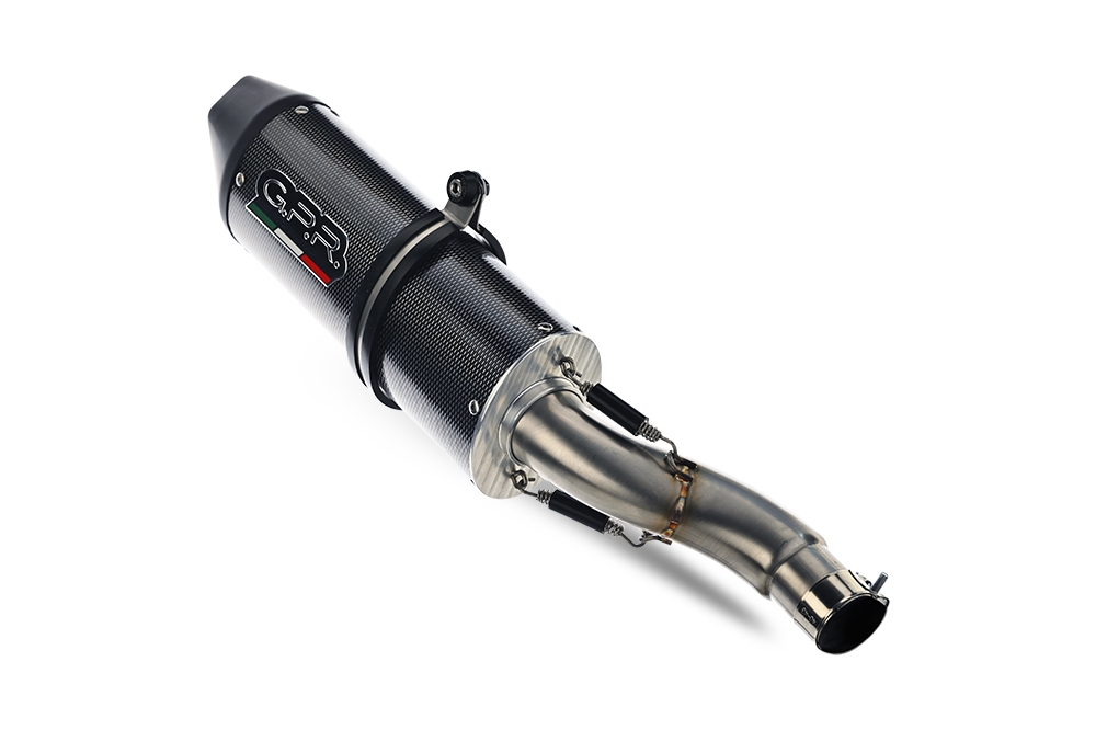 Pot echappement compatible avec Aprilia Rx 125 2018-2020, Furore Evo4 Poppy, Échappement légal, homologué,silencieux avec db killer amovible et tuyau de liaison spécifique 