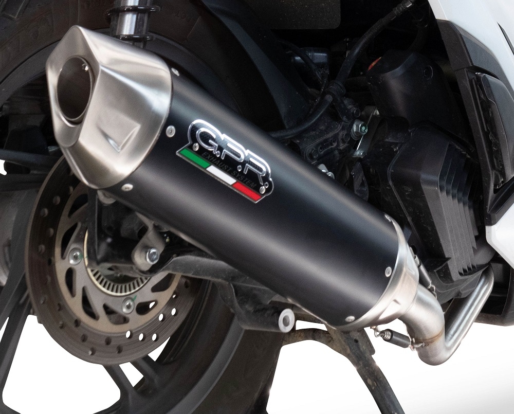 Pot echappement compatible avec Zontes D 350 2023-2025, Furore-X Scooter, Pot échappement complet racing, sans homologation, avec db killer amovible 
