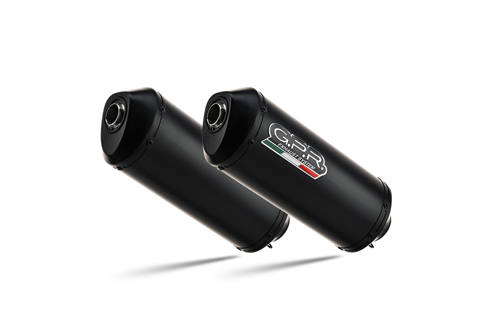 Pot echappement compatible avec Yamaha Bt Bulldog 1100 2002-2007, Ghisa , Paire de pot d'échappement homologuées, livrées avec db killer amovible et raccords spécifiques 