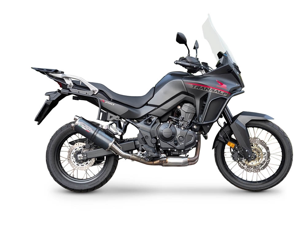 Pot echappement compatible avec Honda XL750 TRANSALP 750 2023-2025, Dual Poppy, Échappement légal, homologué,silencieux avec db killer amovible et tuyau de liaison spécifique 