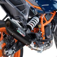 Pot echappement compatible avec Husqvarna Svartpilen 125 2024-2025, GP-Revo Black Titanium, Échappement légal, homologué,silencieux avec db killer amovible et tuyau de liaison spécifique 