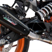 Pot echappement compatible avec Husqvarna Svartpilen 250 2024-2025, GP-Revo Black Titanium, Échappement légal, homologué,silencieux avec db killer amovible et tuyau de liaison spécifique 