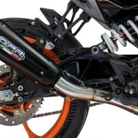 Pot echappement compatible avec Husqvarna Svartpilen 250 2024-2025, GP-Revo Black Titanium, Échappement légal, homologué,silencieux avec db killer amovible et tuyau de liaison spécifique 