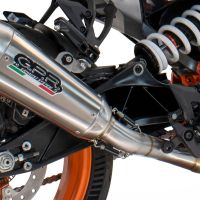 Pot echappement compatible avec Husqvarna Svartpilen 125 2024-2025, GP-Revo Titanium, Échappement légal, homologué,silencieux avec db killer amovible et tuyau de liaison spécifique 