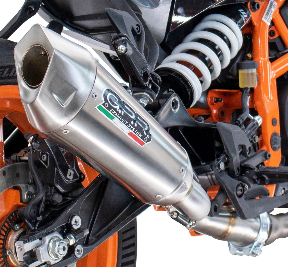 Pot echappement compatible avec Husqvarna Vitpilen 125 2024-2025, GP-Revo Titanium, Échappement légal, homologué,silencieux avec db killer amovible et tuyau de liaison spécifique 