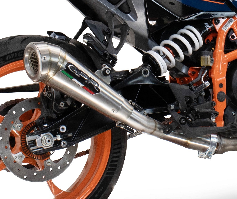 Pot echappement compatible avec Husqvarna Vitpilen 250 2024-2025, Powercone Evo, Échappement légal, homologué,silencieux avec db killer amovible et tuyau de liaison spécifique 