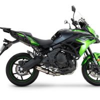 Pot echappement compatible avec Kawasaki Versys 650 2023-2025, Deeptone Inox, Pot echappement racing, ligne complet, fourni avec collecteur spécifique, article sans homologation 