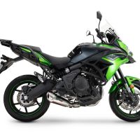 Pot echappement compatible avec Kawasaki Versys 650 2023-2025, GP-Revo Titanium, Pot d'échappement complet racing, compris de collecteur et db killer amovible, sans homologation 