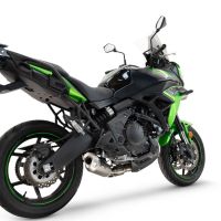 Pot echappement compatible avec Kawasaki Versys 650 2023-2025, GP-Revo Titanium, Pot d'échappement complet racing, compris de collecteur et db killer amovible, sans homologation 