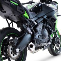 Pot echappement compatible avec Kawasaki Versys 650 2023-2025, GP-Revo Titanium, Pot d'échappement complet racing, compris de collecteur et db killer amovible, sans homologation 