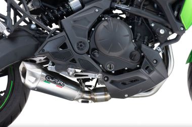 Pot echappement compatible avec Kawasaki Ninja 650 2023-2025, GP-Revo Titanium, Pot d'échappement complet racing, compris de collecteur et db killer amovible, sans homologation 