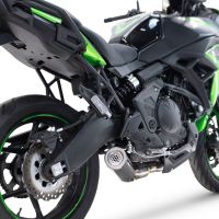 Pot echappement compatible avec Kawasaki Versys 650 2023-2025, M3 Black Titanium, Pot d'échappement complet racing, compris de collecteur et db killer amovible, sans homologation 