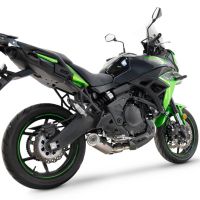 Pot echappement compatible avec Kawasaki Versys 650 2023-2025, M3 Inox , Pot echappement racing, ligne complet, fourni avec collecteur spécifique, article sans homologation 
