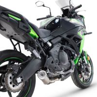 Pot echappement compatible avec Kawasaki Versys 650 2023-2025, M3 Inox , Pot echappement racing, ligne complet, fourni avec collecteur spécifique, article sans homologation 