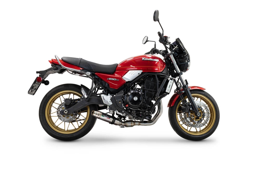 Pot echappement compatible avec Kawasaki Z 650 RS 2024-2025, Deeptone Inox, Pot echappement racing, ligne complet, fourni avec collecteur spécifique, article sans homologation 