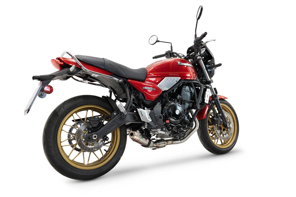 Pot echappement compatible avec Kawasaki Z 650 RS 2024-2025, Deeptone Inox, Pot echappement racing, ligne complet, fourni avec collecteur spécifique, article sans homologation 