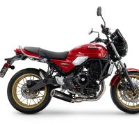 Pot echappement compatible avec Kawasaki Z 650 RS 2024-2025, M3 Black Titanium, Pot d'échappement complet racing, compris de collecteur et db killer amovible, sans homologation 