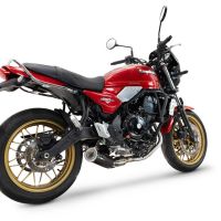 Pot echappement compatible avec Kawasaki Z 650 RS 2024-2025, M3 Black Titanium, Pot d'échappement complet racing, compris de collecteur et db killer amovible, sans homologation 
