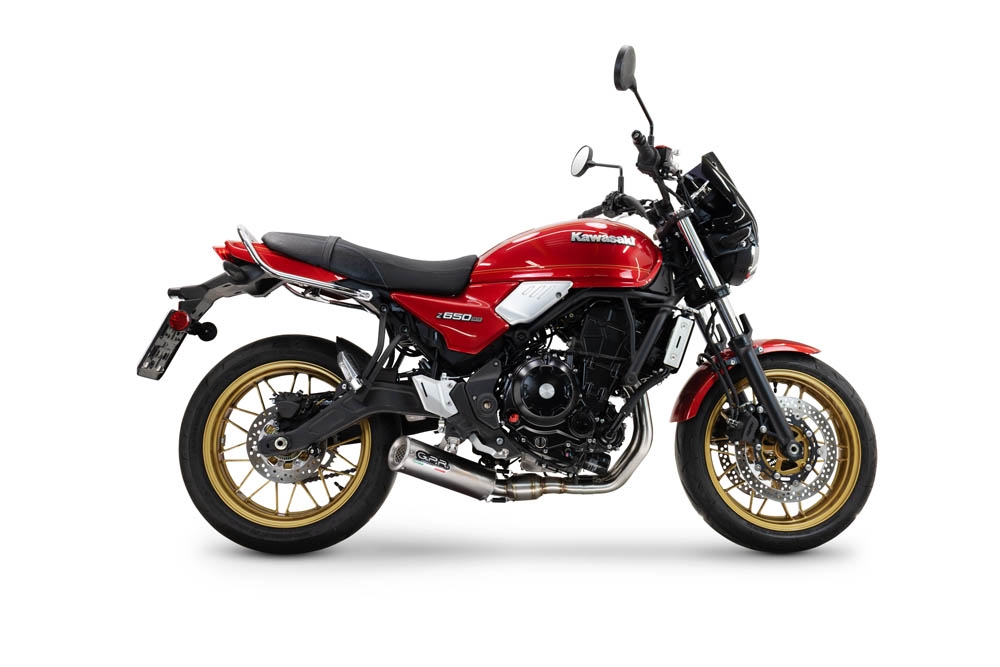 Pot echappement compatible avec Kawasaki Z 650 RS 2024-2025, M3 Inox , Pot echappement racing, ligne complet, fourni avec collecteur spécifique, article sans homologation 