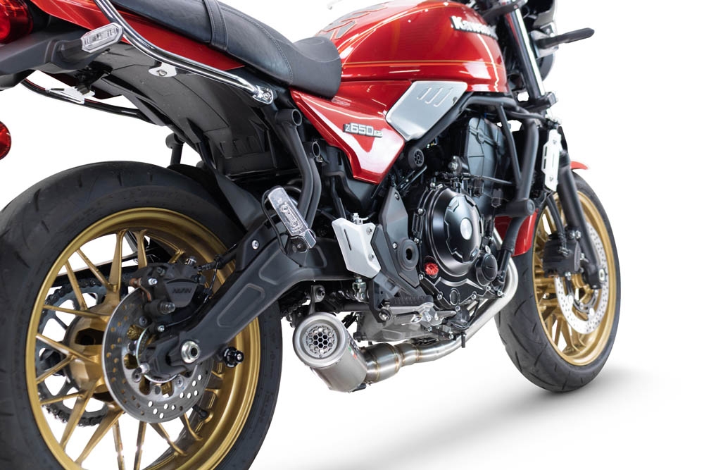 Pot echappement compatible avec Kawasaki Z 650 RS 2024-2025, M3 Inox , Pot echappement racing, ligne complet, fourni avec collecteur spécifique, article sans homologation 