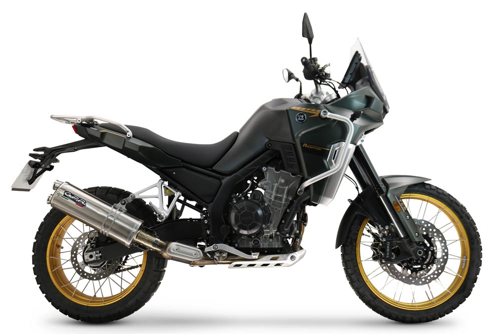 Pot echappement compatible avec Kove 800X 2024-2026, Dual Inox, Pot echappement racing,silencieux avec db killer et des tuyaux de liaison sans homologation 