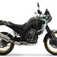 Pot echappement compatible avec Kove 800X 2024-2026, Dual Inox, Pot echappement racing,silencieux avec db killer et des tuyaux de liaison sans homologation 