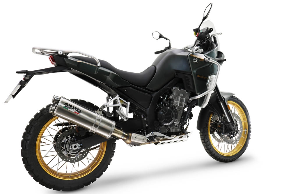 Pot echappement compatible avec Kove 800X 2024-2026, Dual Inox, Pot echappement racing,silencieux avec db killer et des tuyaux de liaison sans homologation 
