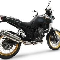Pot echappement compatible avec Kove 800X 2024-2026, Dual Inox, Pot echappement racing,silencieux avec db killer et des tuyaux de liaison sans homologation 