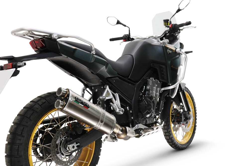 Pot echappement compatible avec Kove 800X 2024-2026, Dual Inox, Pot echappement racing,silencieux avec db killer et des tuyaux de liaison sans homologation 