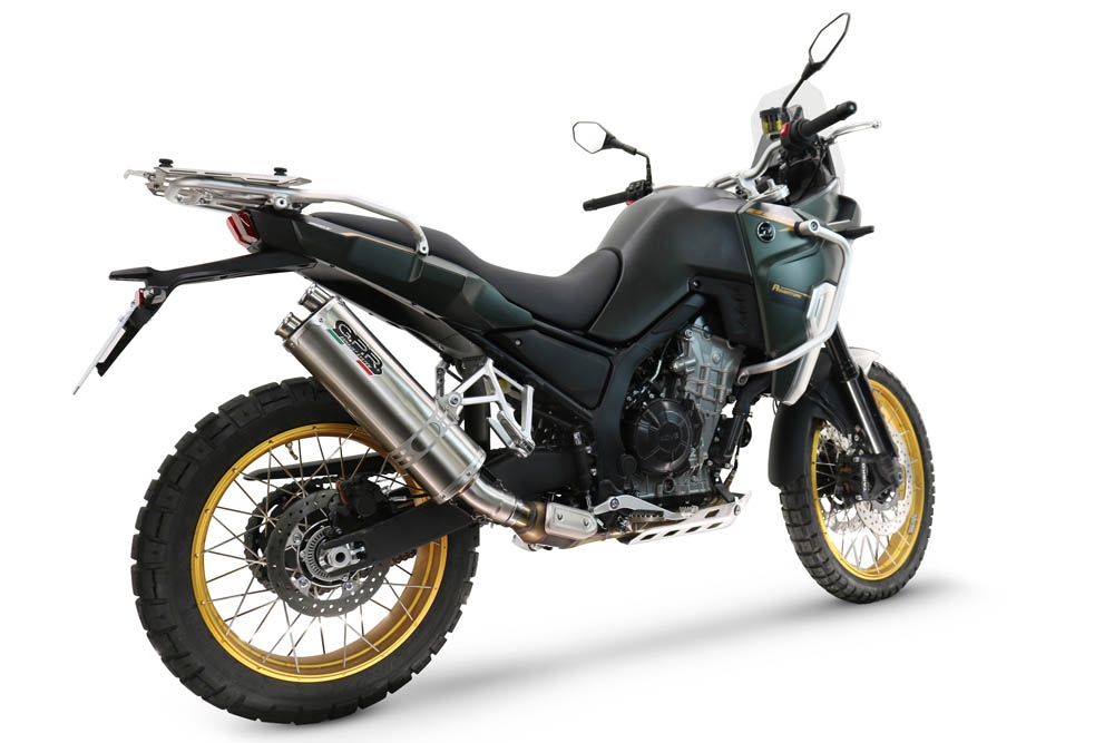 Pot echappement compatible avec Kove 800X 2024-2026, Dual Inox, Pot echappement racing,silencieux avec db killer et des tuyaux de liaison sans homologation 