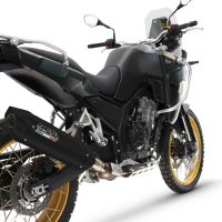 Pot echappement compatible avec Kove 800X 2024-2026, Furore-X Titanio Nero, Pot echappement racing,silencieux avec db killer et des tuyaux de liaison sans homologation 
