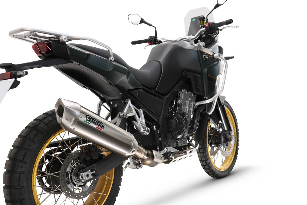 Pot echappement compatible avec Kove 800X 2024-2026, Furore-X Acciaio Inox, Pot echappement racing,silencieux avec db killer et des tuyaux de liaison sans homologation 