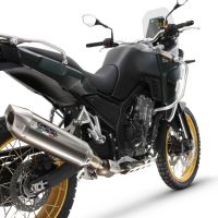 Pot echappement compatible avec Kove 800X 2024-2026, Furore-X Acciaio Inox, Pot echappement racing,silencieux avec db killer et des tuyaux de liaison sans homologation 