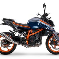 Pot echappement compatible avec Ktm Duke 250 2024-2025, M3 Inox , Échappement légal, homologué,silencieux avec db killer amovible et tuyau de liaison spécifique 