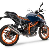Pot echappement compatible avec Ktm Duke 250 2024-2025, M3 Inox , Échappement légal, homologué,silencieux avec db killer amovible et tuyau de liaison spécifique 