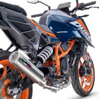 Pot echappement compatible avec Ktm Duke 250 2024-2025, M3 Inox , Échappement légal, homologué,silencieux avec db killer amovible et tuyau de liaison spécifique 