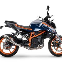 Pot echappement compatible avec Ktm Duke 390 2024-2025, Powercone Evo, Échappement légal, homologué,silencieux avec db killer amovible et tuyau de liaison spécifique 