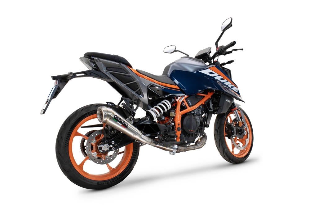 Pot echappement compatible avec Ktm Duke 390 2024-2025, Powercone Evo, Échappement légal, homologué,silencieux avec db killer amovible et tuyau de liaison spécifique 
