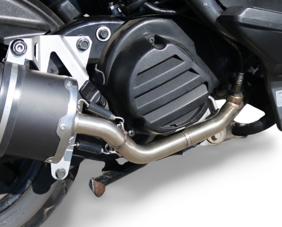 Pot echappement compatible avec Yamaha BW'S 125 2010-2013, Evo4 Road, Homologué et légal, système d'échappement complet, avec db killer amovible 