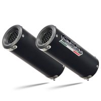 Pot echappement compatible avec Ducati Monster 1100 2009-2010, M3 Black Titanium, Paire de pot d'échappement homologuées, livrées avec db killer amovible et raccords spécifiques 