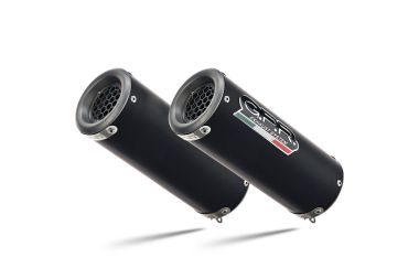 Pot echappement compatible avec Suzuki Gsx-R 1000 K9 2009-2011, M3 Black Titanium, Paire de pot d'échappement homologuées, livrées avec db killer amovible et raccords spécifiques 
