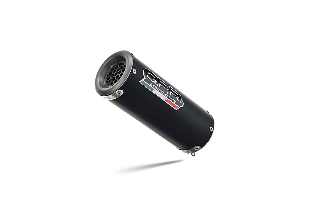 Pot echappement compatible avec Yamaha Tracer 700 2016-2019, M3 Black Titanium, Pot échappement complet, non légal pour les pays de l'UE, avec db killer amovible 