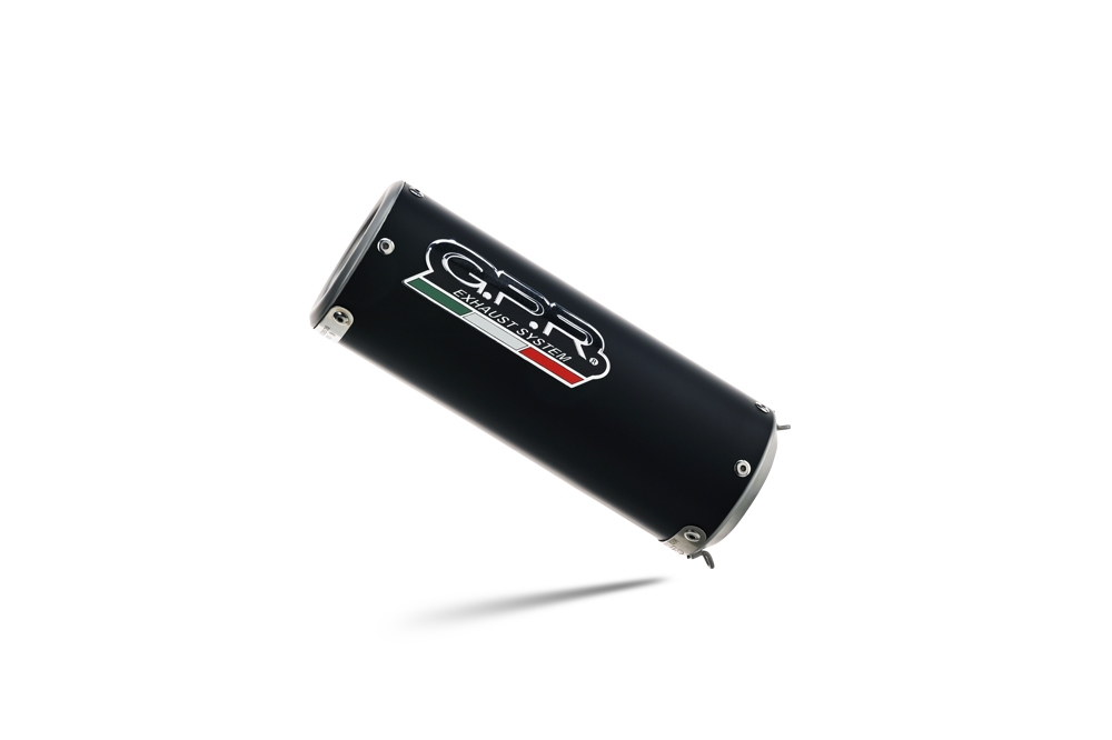 Pot echappement compatible avec Yamaha Tracer 700 2016-2019, M3 Black Titanium, Pot échappement complet, non légal pour les pays de l'UE, avec db killer amovible 
