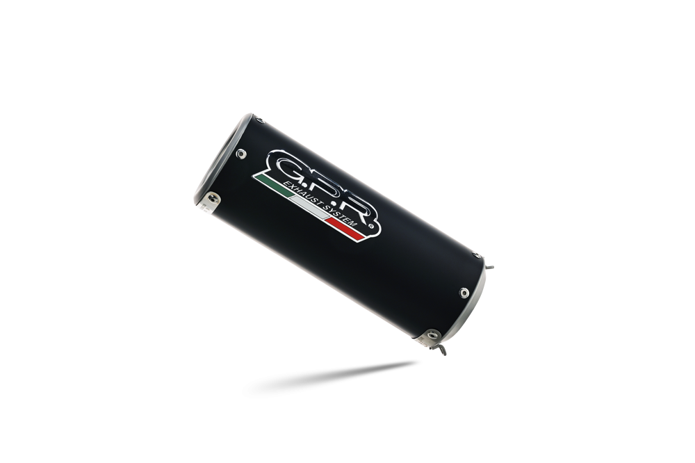 Pot echappement compatible avec Yamaha Tracer 700 2016-2019, M3 Black Titanium, Pot échappement complet, non légal pour les pays de l'UE, avec db killer amovible 