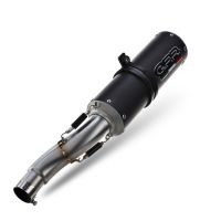 Pot echappement compatible avec Suzuki Gsx-R 1000 K9 2009-2011, M3 Black Titanium, Paire de pot d'échappement homologuées, livrées avec db killer amovible et raccords spécifiques 
