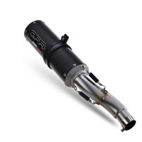 Pot echappement compatible avec Yamaha Tracer 700 2016-2019, M3 Black Titanium, Pot échappement complet, non légal pour les pays de l'UE, avec db killer amovible 