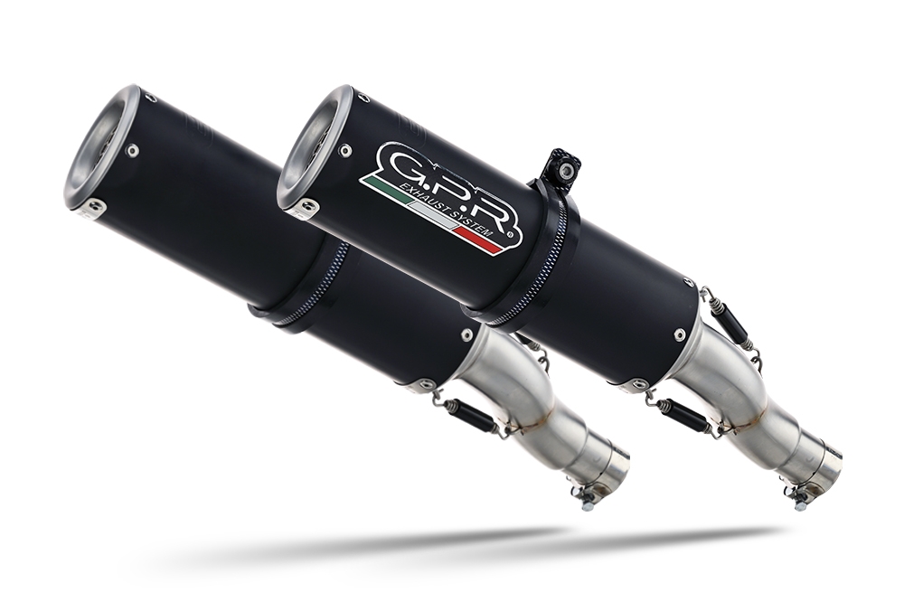 Pot echappement compatible avec Suzuki Gsx-R 1000 K9 2009-2011, M3 Black Titanium, Paire de pot d'échappement homologuées, livrées avec db killer amovible et raccords spécifiques 