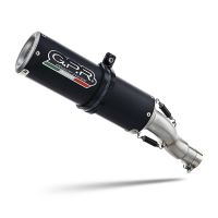 Pot echappement compatible avec Yamaha Tracer 700 2016-2019, M3 Black Titanium, Pot échappement complet, non légal pour les pays de l'UE, avec db killer amovible 