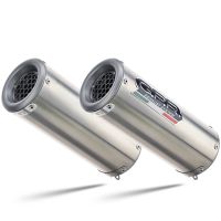 Pot echappement compatible avec Honda Cbf 1000 - ST 2006-2009, M3 Inox , Paire de pot d'échappement homologuées, livrées avec db killer amovible et raccords spécifiques 